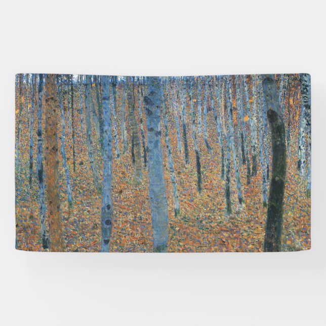 Gustav Klimt Beech Tree Forest Grove Banner (Horizontal)