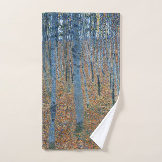 Gustav Klimt Beech Tree Forest Grove Bath Towel Set (Hand Towel)