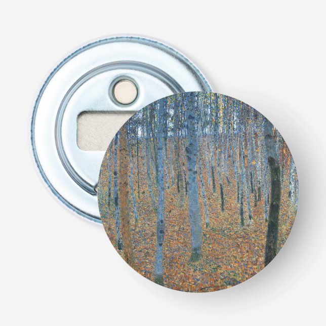 Gustav Klimt Beech Tree Forest Grove Bottle Opener (Front)