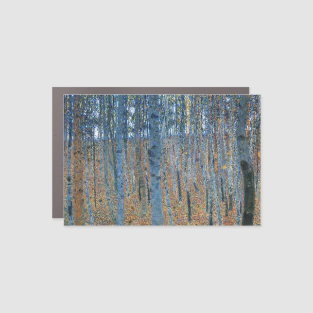 Gustav Klimt Beech Tree Forest Grove Car Magnet (Front)