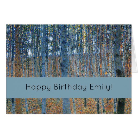 Gustav Klimt Beech Tree Forest Grove Cards (Front Horizontal)