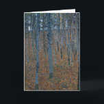 Gustav Klimt Beech Tree Forest Grove Classic Card<br><div class="desc">Gustav Klimt's 'Beech Grove I' is a stunning encapsulation of the artist's fascination with the natural world, painted in 1903. This work, while less flamboyant than his iconic portraits and decorative art, showcases Klimt's ability to capture the essence of a beech grove. The painting features a dense cluster of beech...</div>