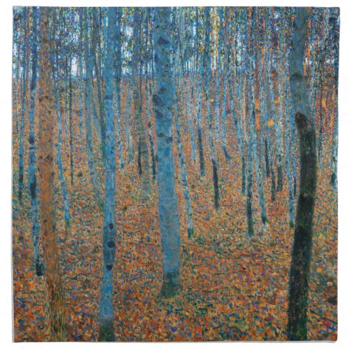 Gustav Klimt Beech Tree Forest Grove Cloth Napkin