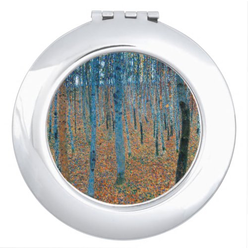 Gustav Klimt Beech Tree Forest Grove Compact Mirror