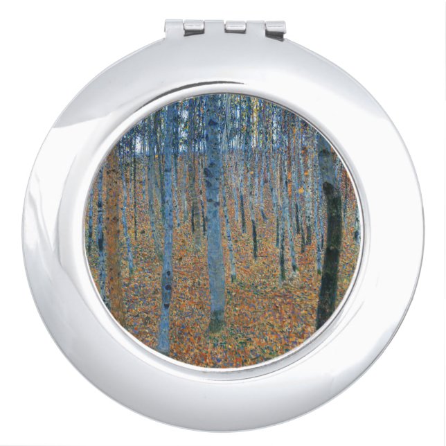 Gustav Klimt Beech Tree Forest Grove Compact Mirror (Front)