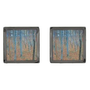 Gustav Klimt Beech Tree Forest Grove Cufflinks