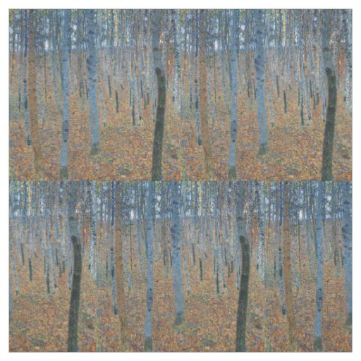 Gustav Klimt Beech Tree Forest Grove Fabric