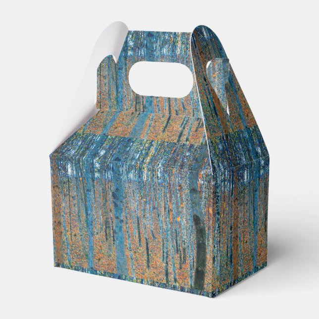 Gustav Klimt Beech Tree Forest Grove Favor Boxes (Front Side)