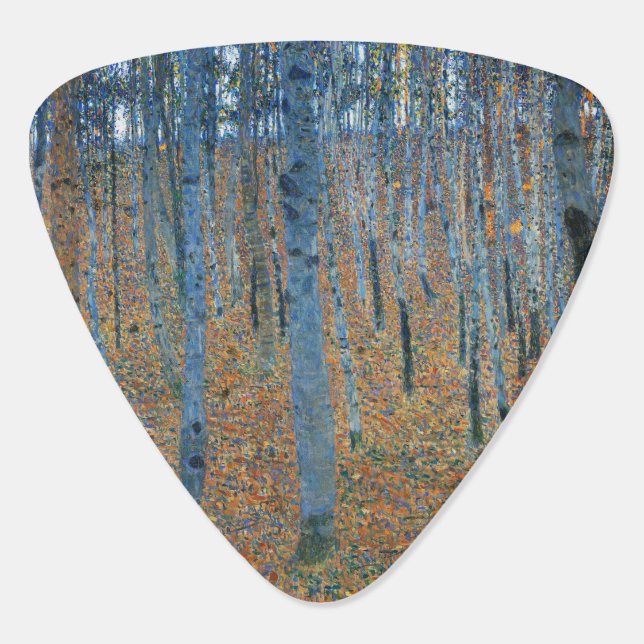 Gustav Klimt Beech Tree Forest Grove Guitar Pick (Back)