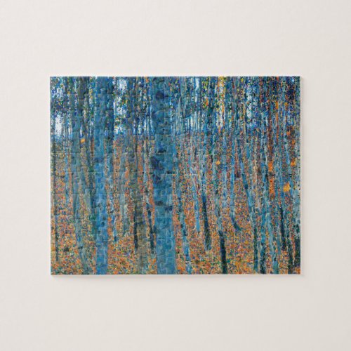 Gustav Klimt Beech Tree Forest Grove Jigsaw Puzzle