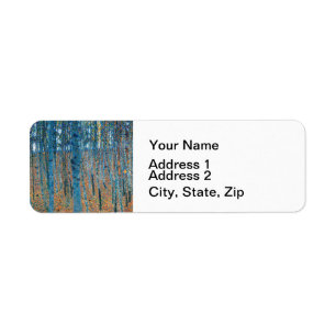 Gustav Klimt Beech Tree Forest Grove Label