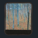 Gustav Klimt Beech Tree Forest Grove Luggage Handle Wrap<br><div class="desc">This is based on classic nature painting artworks by Gustav Klimt, Beech Grove 1, 1902. The artwork portrays a dense forest of tall, slender birch trees, with pale trunks marked by dark, vertical lines. The foliage is depicted in shades of blue, green, and yellow, adding a sense of depth and...</div>