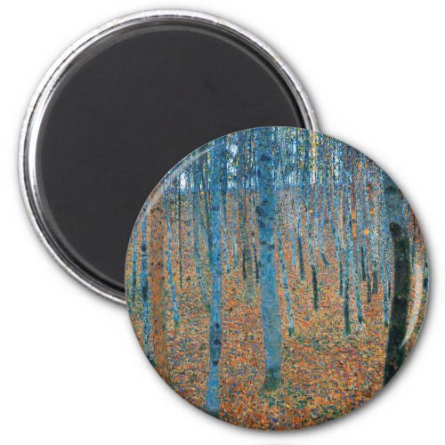 Gustav Klimt Beech Tree Forest Grove Magnet