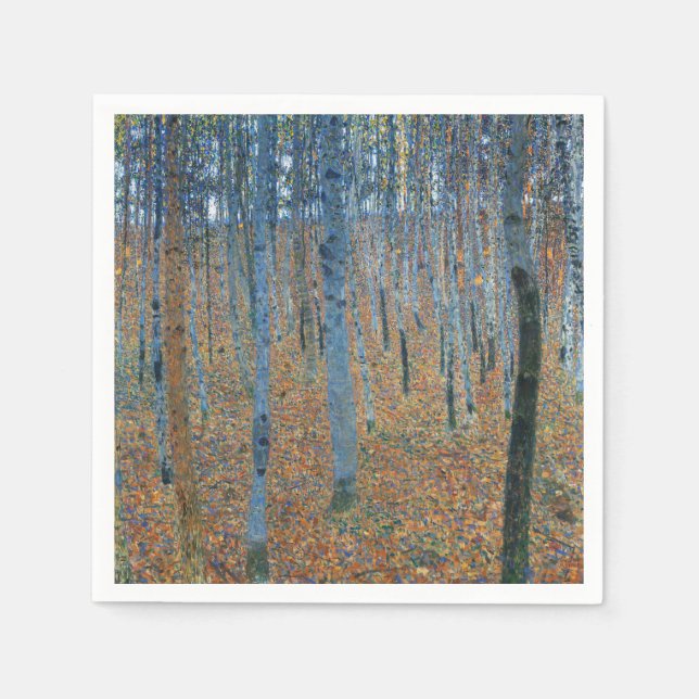 Gustav Klimt Beech Tree Forest Grove Napkins (Front)