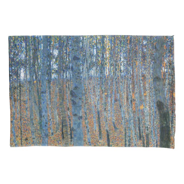 Gustav Klimt Beech Tree Forest Grove Pillow Case (Front)
