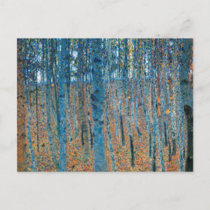 Gustav Klimt Beech Tree Forest Grove Postcard