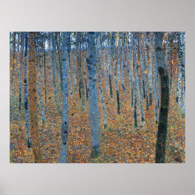 Gustav Klimt Beech Tree Forest Grove Poster (Front)