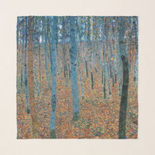 Gustav Klimt Beech Tree Forest Grove Scarf