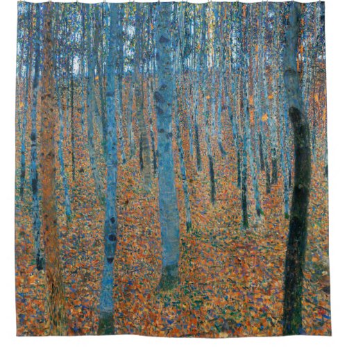 Gustav Klimt Beech Tree Forest Grove Shower Curtain