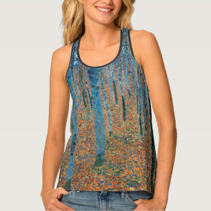 Gustav Klimt Beech Tree Forest Grove Tank Top