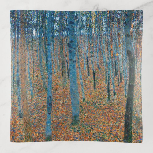 Gustav Klimt Beech Tree Forest Grove Trinket Tray