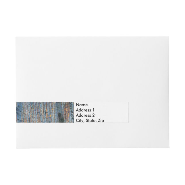Gustav Klimt Beech Tree Forest Grove Wrap Around Address Label (Front)