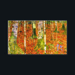 Gustav Klimt Birch Trees Enclosure Card<br><div class="desc">Enclosure Cards featuring Gustav Klimt’s painting Farmhouse with Birch Trees (1903). An autumnal landscape of orange leaves in a birch forest with beautiful blue flowers. A wonderful gift for fans of Art Nouveau and Austrian art.</div>