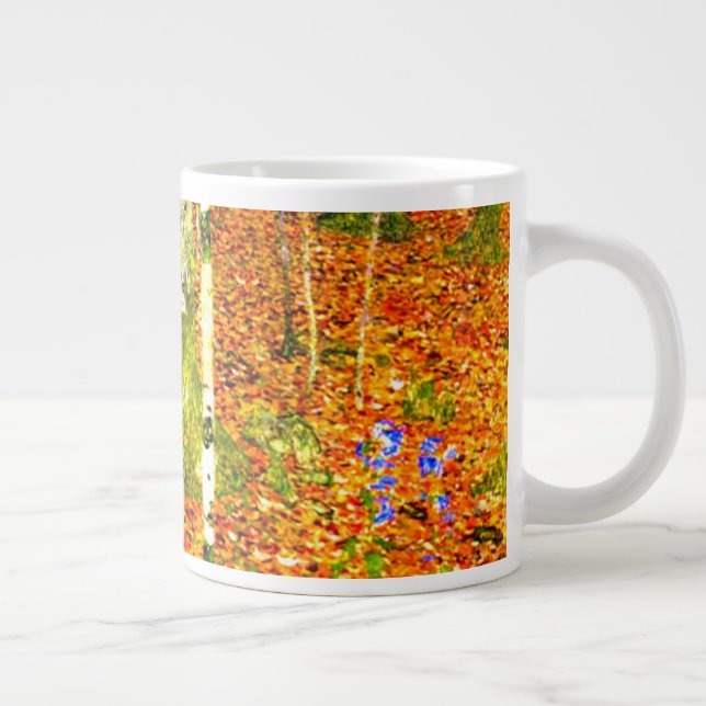 Gustav Klimt Birch Trees Giant Coffee Mug (Right)