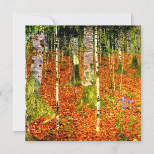 Gustav Klimt Birch Trees Invitation