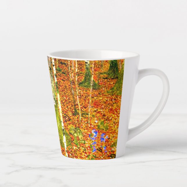 Gustav Klimt Birch Trees Latte Mug (Right)