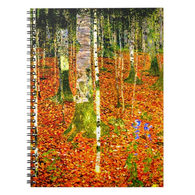 Gustav Klimt Birch Trees Notebook (Front)