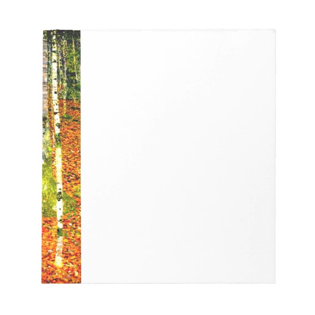 Gustav Klimt Birch Trees Notepad (Front)