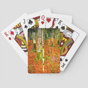 Gustav Klimt Birch Trees Poker Cards
