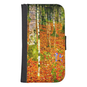 Gustav Klimt Birch Trees Galaxy S4 Wallet Case