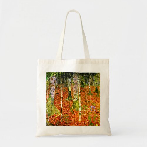 Gustav Klimt Birch Trees Tote Bag