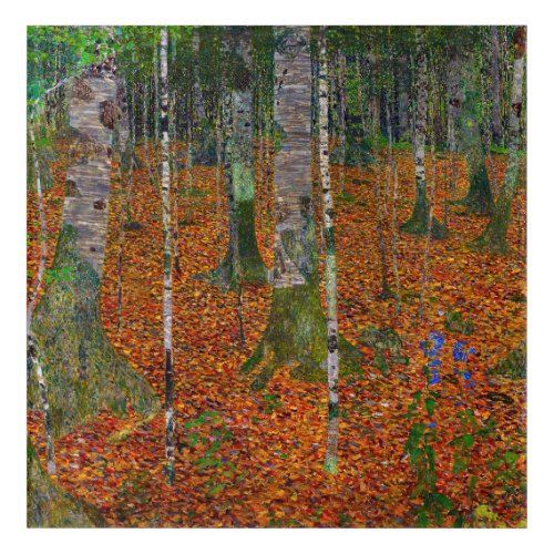 Gustav Klimt _ Birch Wood Acrylic Print