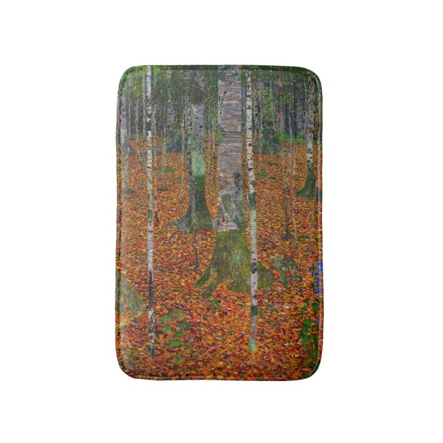 Gustav Klimt - Birch Wood Bath Mat (Front Vertical)