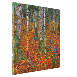 Gustav Klimt - Birch Wood Canvas Print