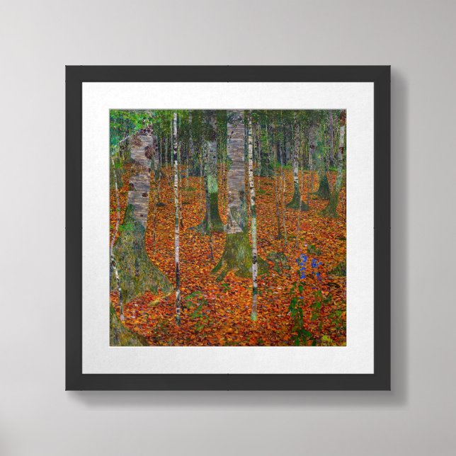 Gustav Klimt - Birch Wood Framed Art (Framed Front)