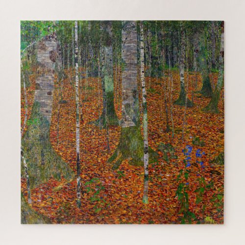 Gustav Klimt _ Birch Wood Jigsaw Puzzle