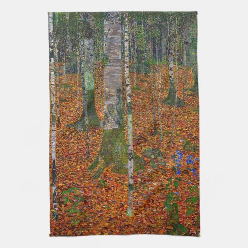 Gustav Klimt _ Birch Wood Kitchen Towel