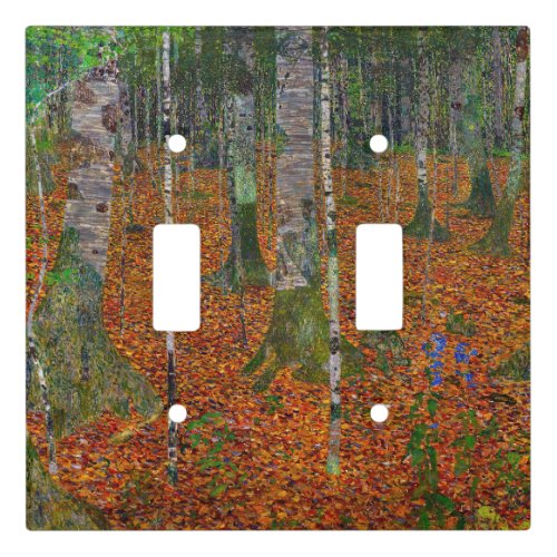 Gustav Klimt _ Birch Wood Light Switch Cover