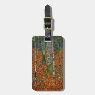 Gustav Klimt - Birch Wood Luggage Tag