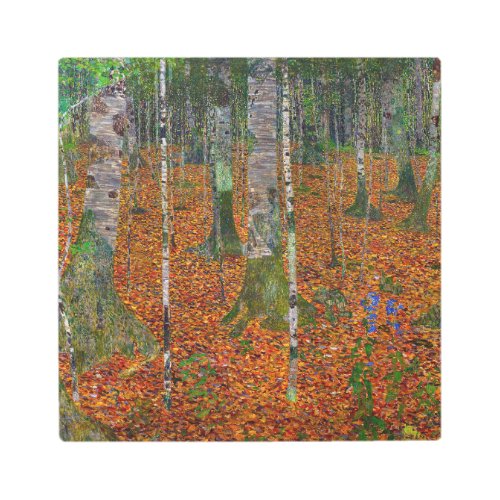 Gustav Klimt _ Birch Wood Metal Print