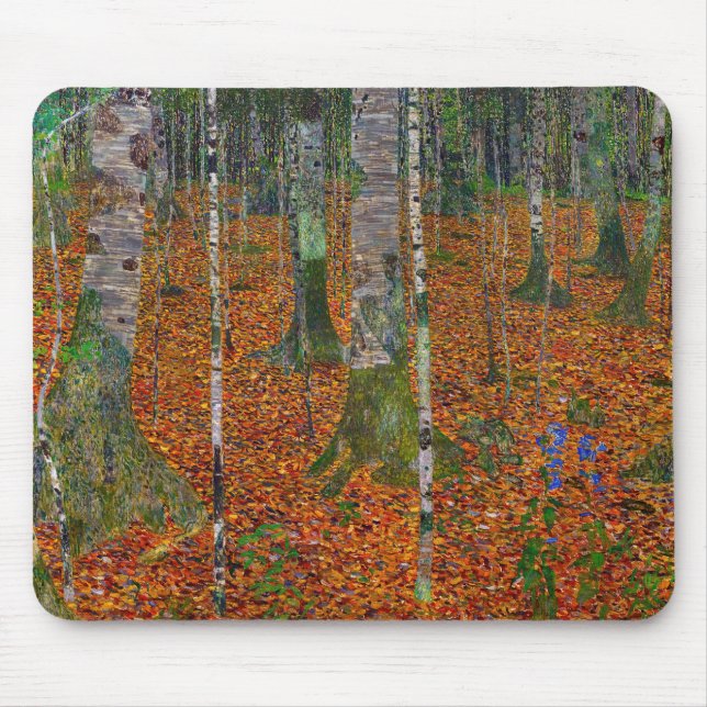 Gustav Klimt - Birch Wood Mouse Pad (Front)