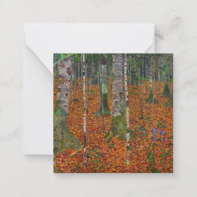 Gustav Klimt - Birch Wood Note Card (Front)