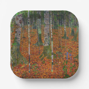 Gustav Klimt - Birch Wood Paper Plates