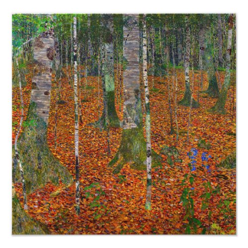 Gustav Klimt _ Birch Wood Photo Print