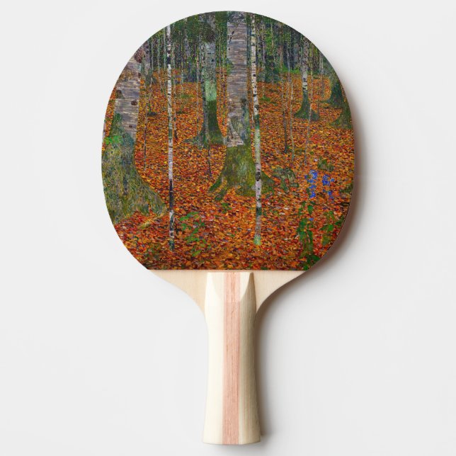 Gustav Klimt - Birch Wood Ping Pong Paddle (Front)