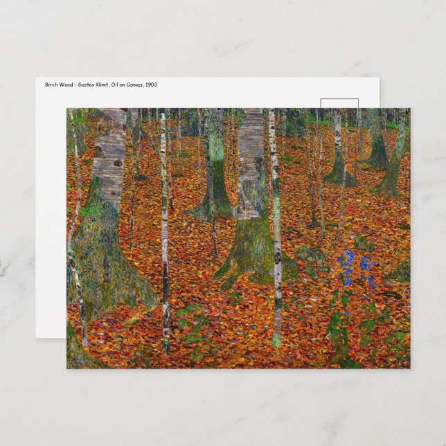 Gustav Klimt - Birch Wood Postcard (Front/Back)